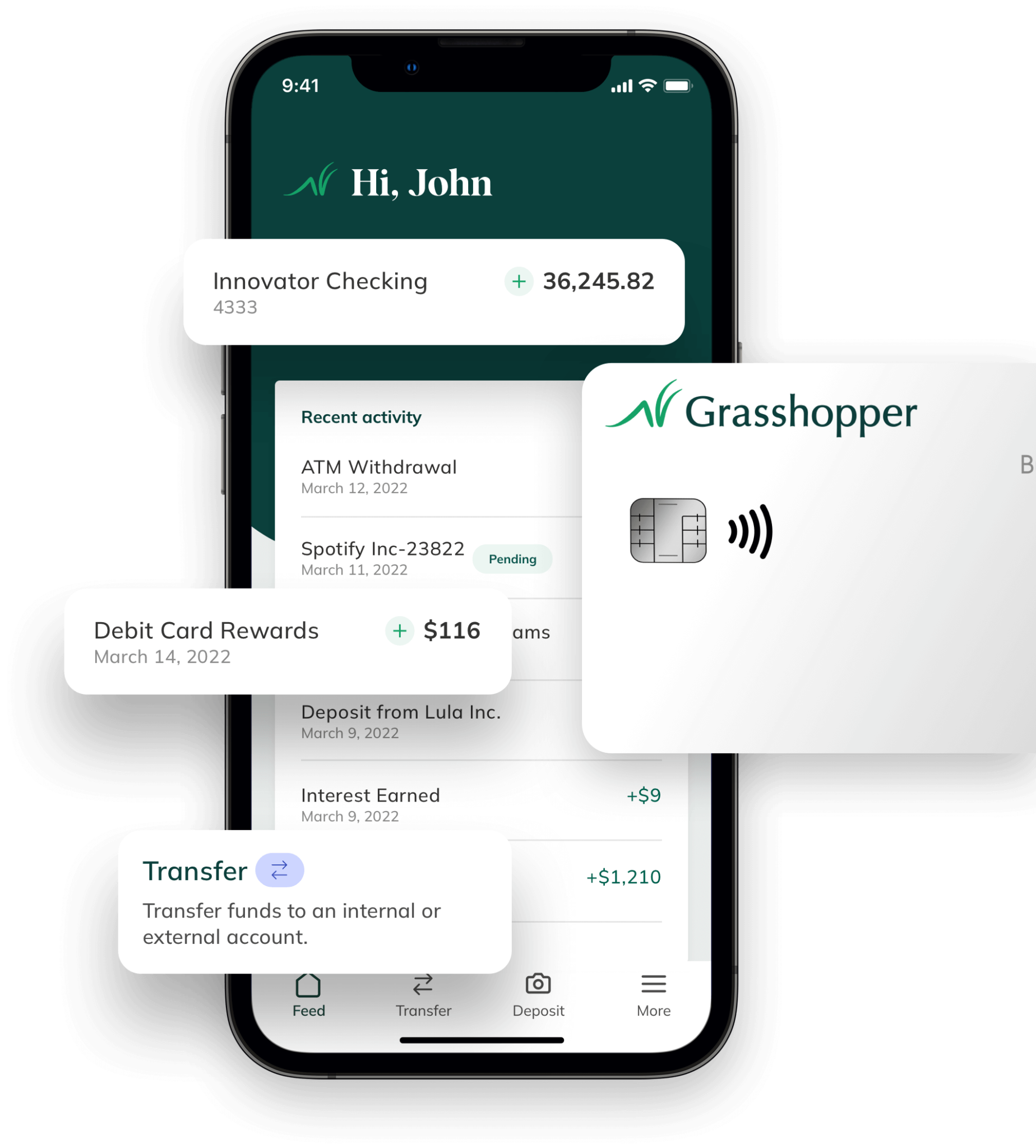 Brex Cash & Grasshopper Business Checking Comparison